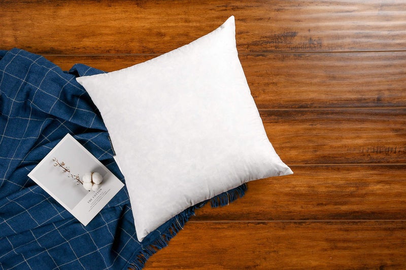 JA COMFORTS 28Ã—28 Premium Goose Down Feather Throw Pillow Inserts(Set of 1)-5% Down Filling,High Filling Weight,250 TC Cotton Cover, Square, White - Image 3